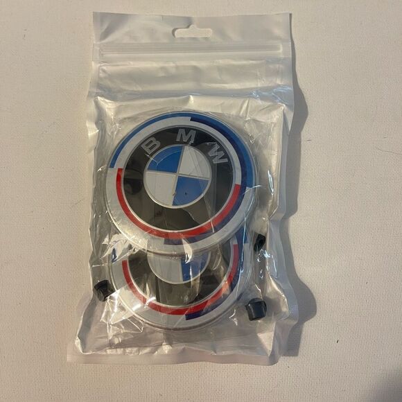 BMW 50th Anniversary Edition Emblem for Hood and Trunk set of 2 NWT - Picture 10 of 12